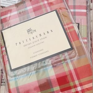 NIP Pottery Barn Darien Plaid Std Sham - 2